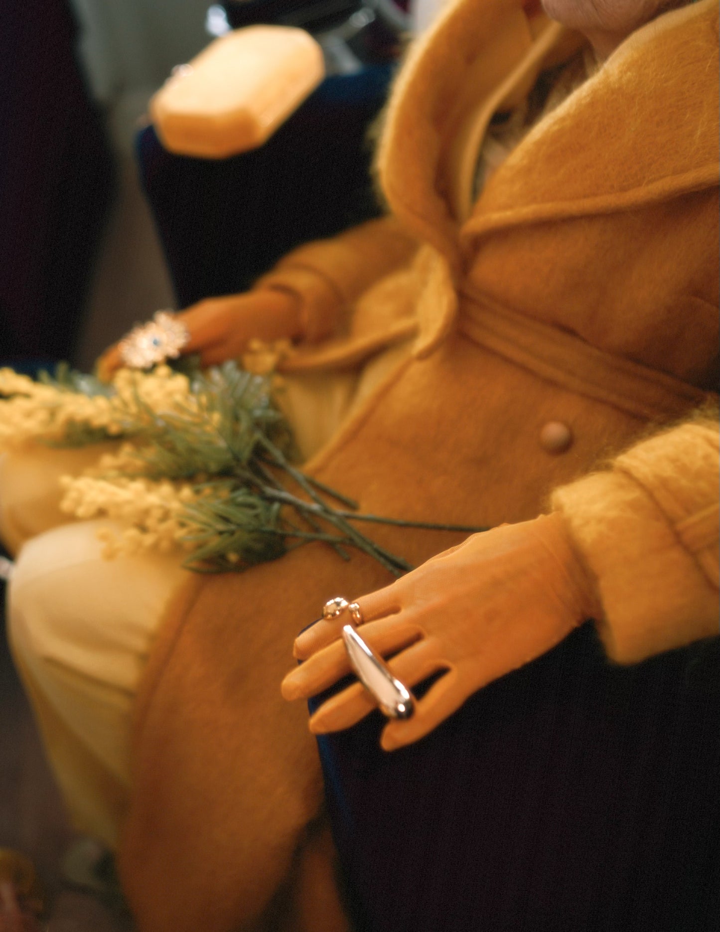 The Amber Yellow Mohair Trench Coat