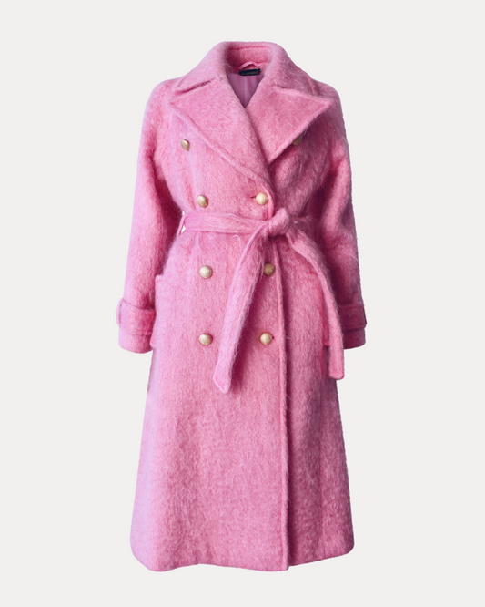 The Peony Perfection Mohair Trench Coat