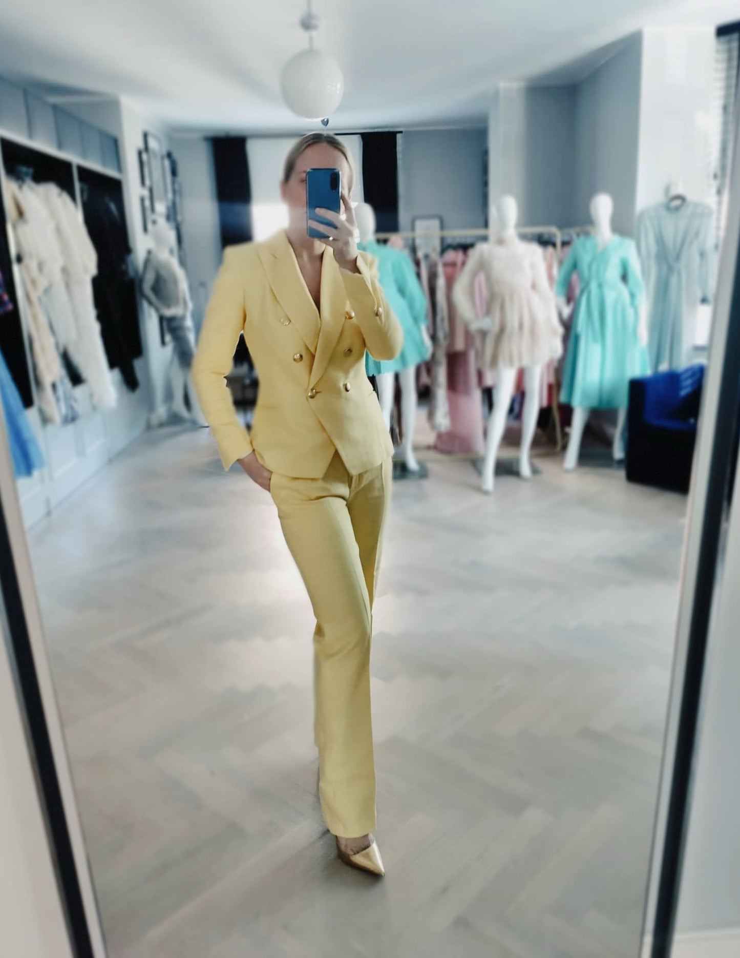 Yellow Linen Pantsuit