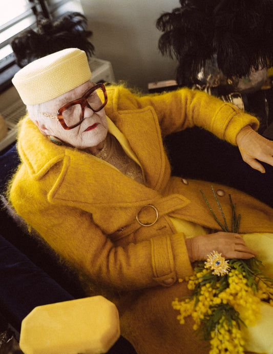 The Amber Yellow Mohair Trench Coat