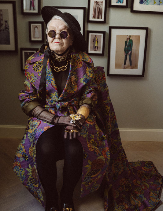 Patterned jacquard trench coat